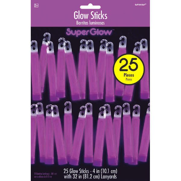 Bâtons Lumineux 4" (25Pc) - Mauve Party Shop