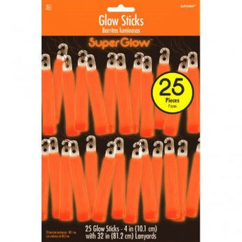 Bâtons Lumineux 4" (25Pc) - Orange Party Shop