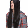 WESTBAY - Long black wig with center part – premium cosplay wig for Halloween, gothic or realistic costumes- Party Shop