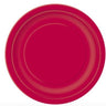 Unique - Ruby red 9-inch paper plates – 20-pack disposable tableware for Christmas, birthdays, Valentine’s Day, or elegant events - Party Shop